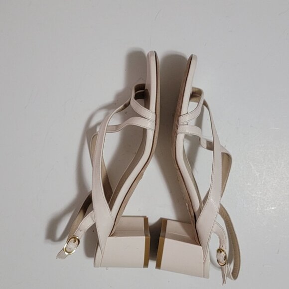 NEW Stuart Weitzman Oasis 50 Block Sandals Womens 9.5 Ivory Neutral Luxury Chic - Picture 6 of 11